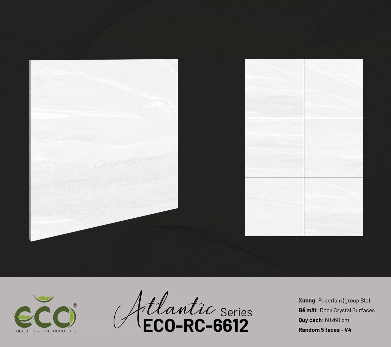 Gạch ốp lát 60x60 Ecotiles ECO-RC-6612
