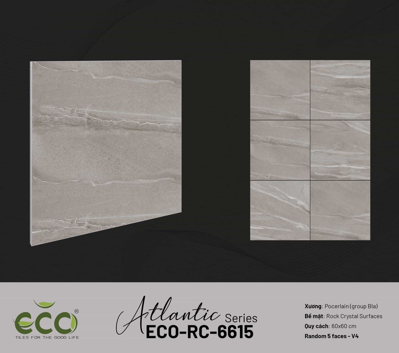 Gạch ốp lát 60x60 Ecotiles ECO-RC-6615
