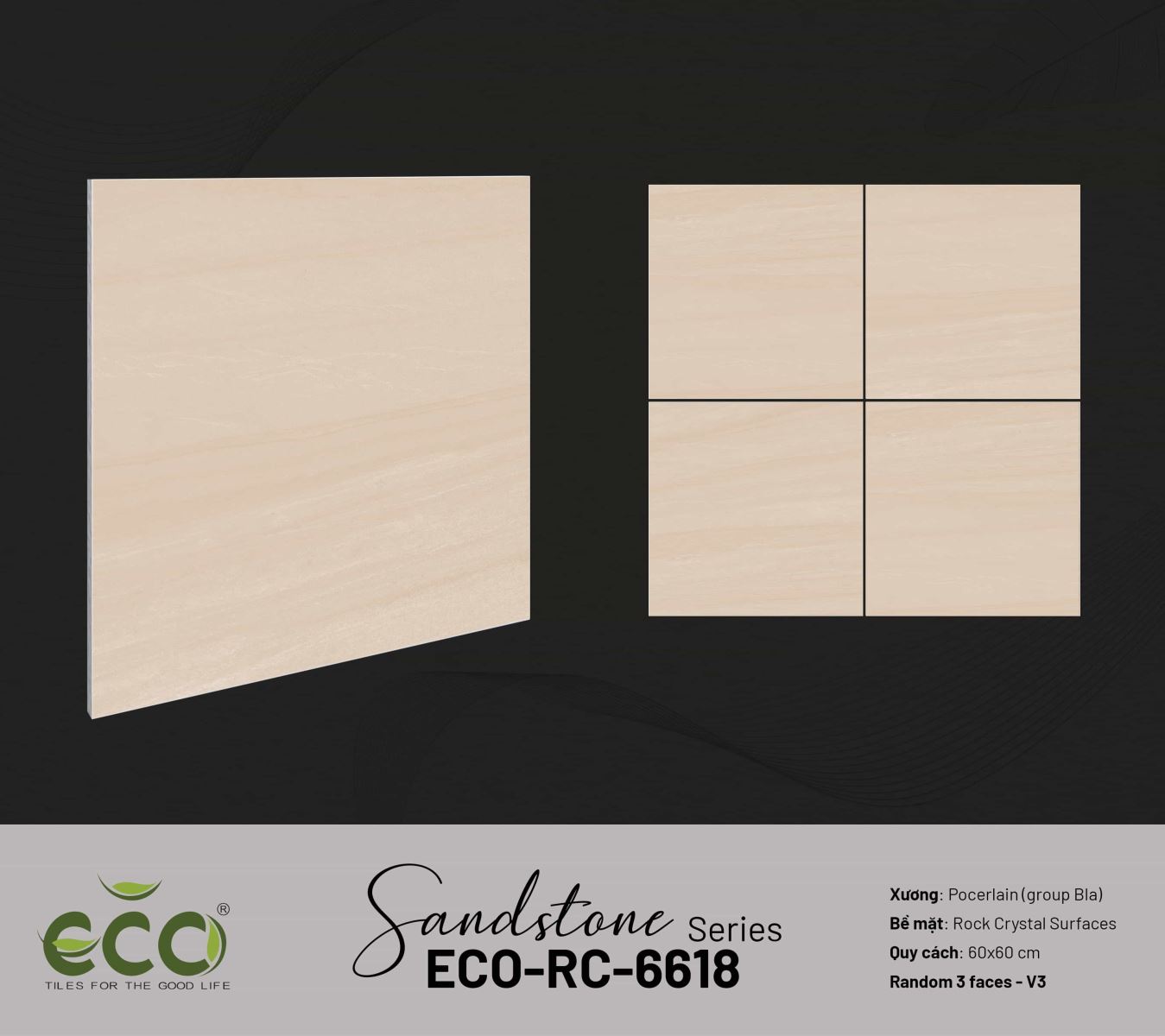 Gạch ốp lát 60x60 Ecotiles ECO-RC-6618