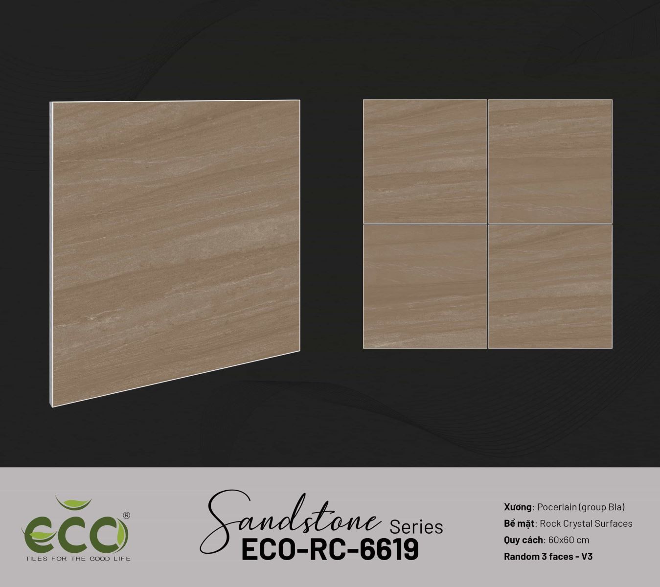 Gạch ốp lát 60x60 Ecotiles ECO-RC-6619