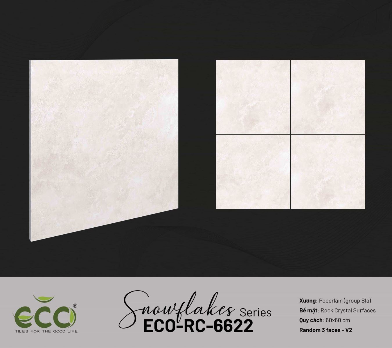 Gạch ốp lát 60x60 Ecotiles ECO-RC-6622