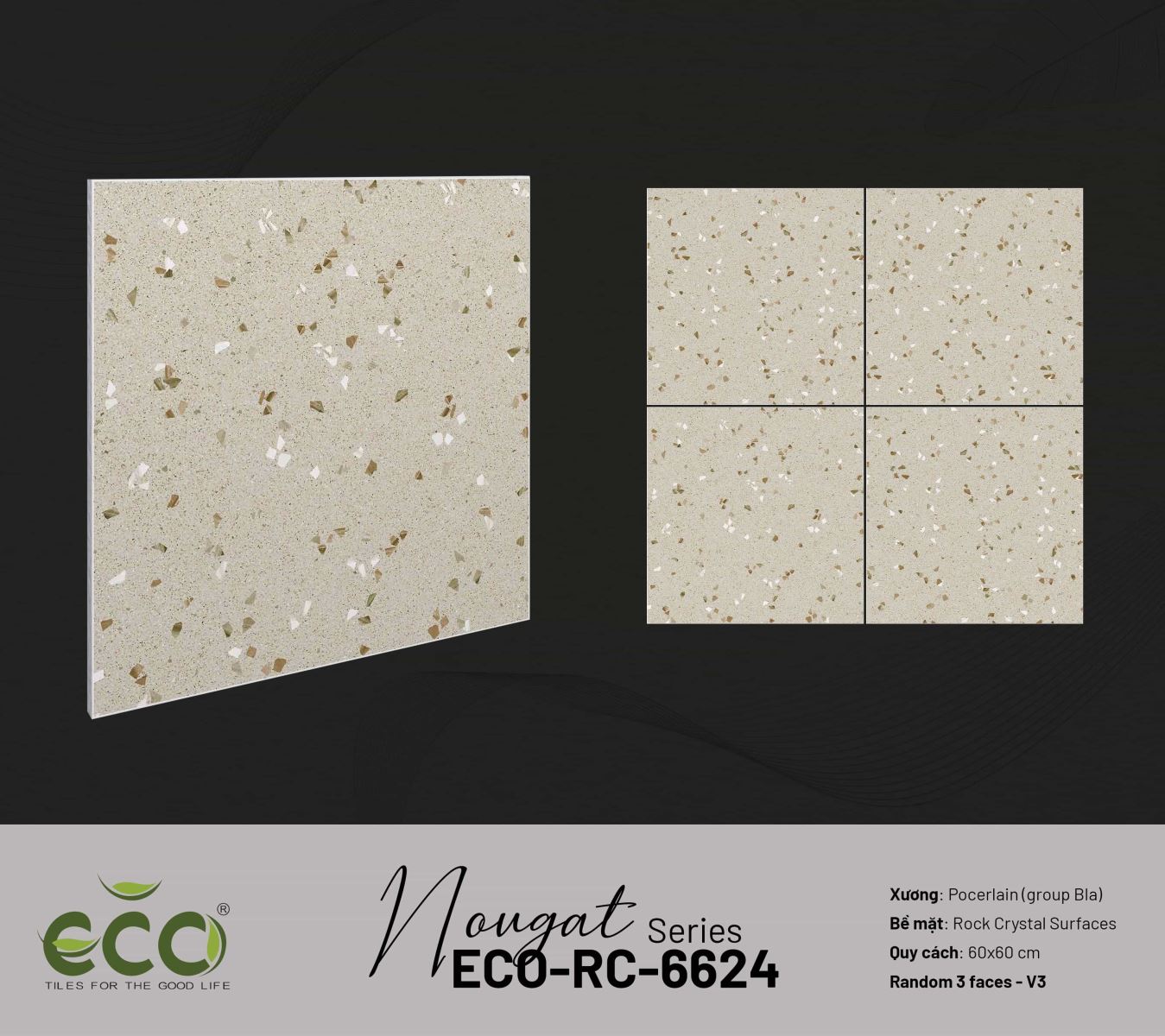 Gạch ốp lát 60x60 Ecotiles ECO-RC-6624