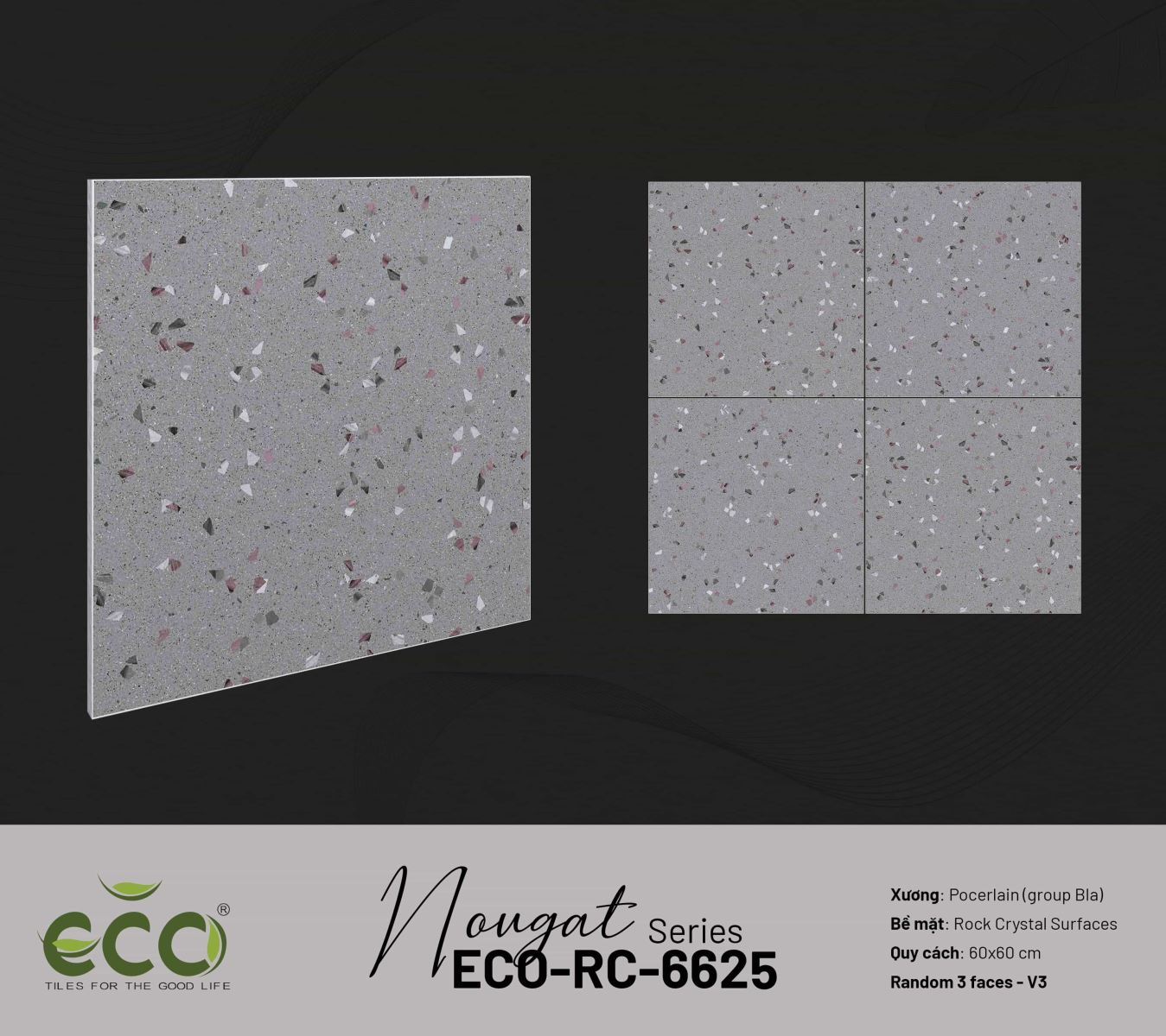 Gạch ốp lát 60x60 Ecotiles ECO-RC-6625