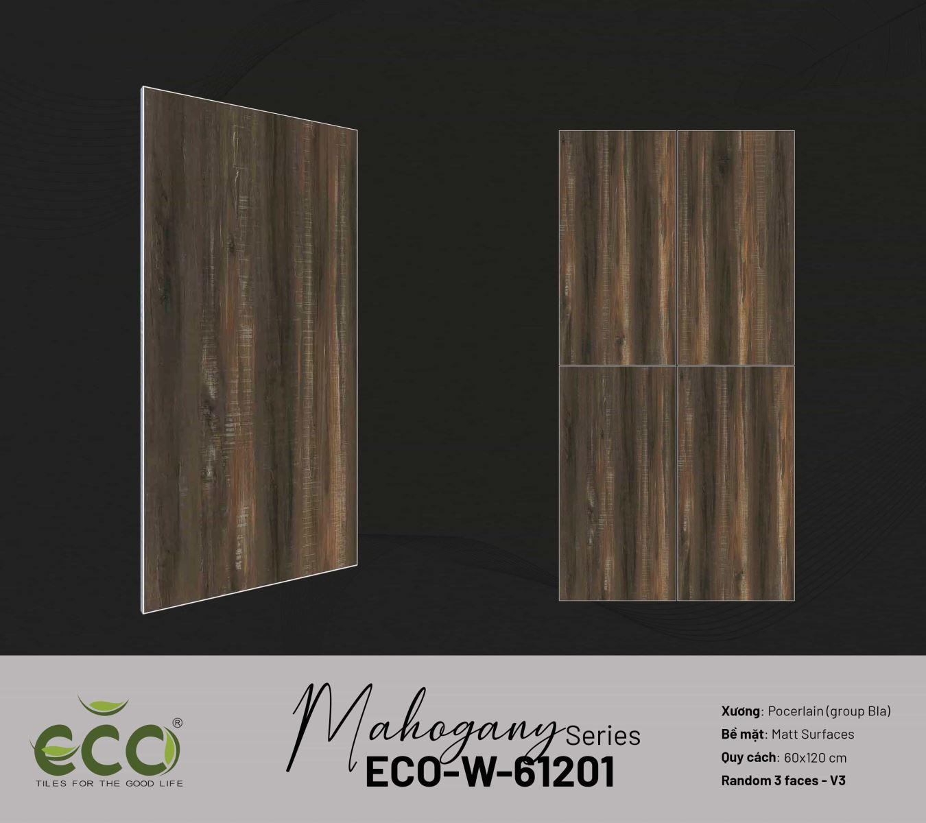 Gạch ốp lát vân gỗ 60x120 Ecotiles ECO-W-61201