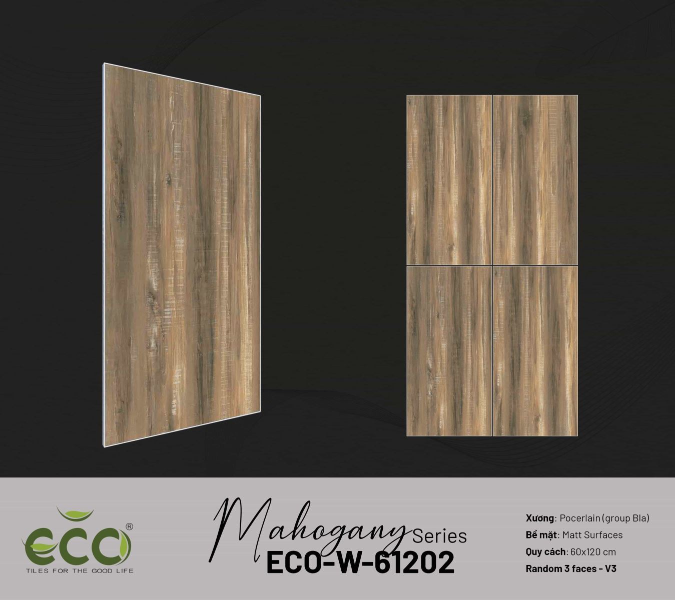 Gạch ốp lát vân gỗ 60x120 Ecotiles ECO-W-61202