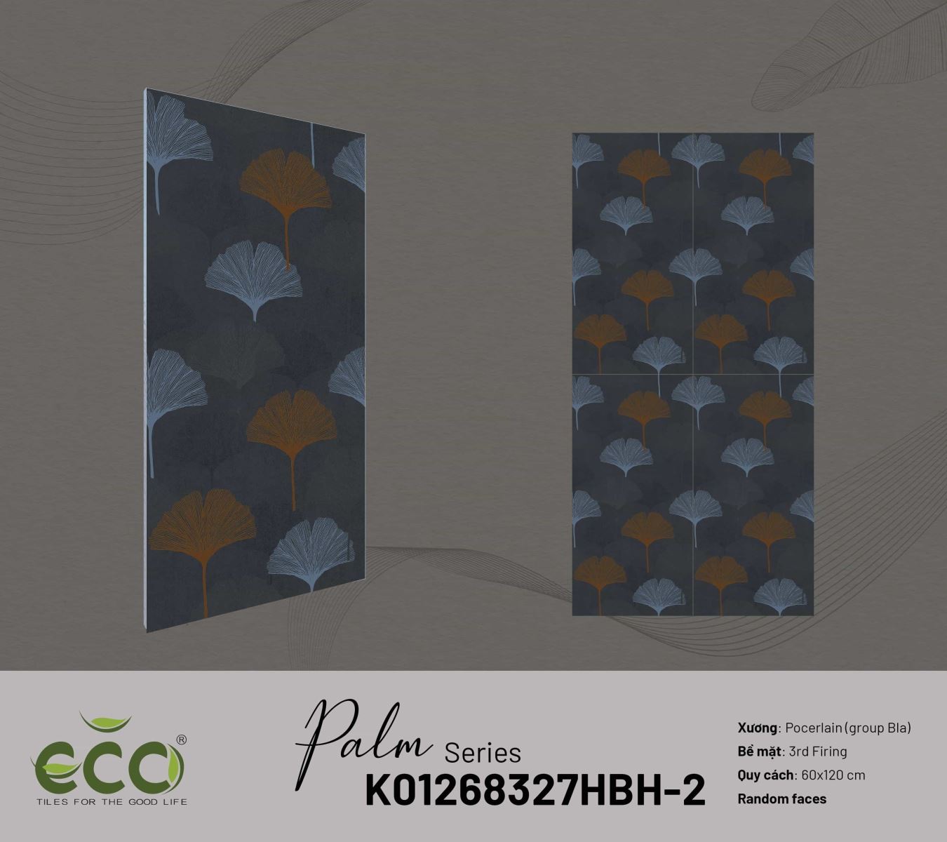 Gạch trang trí 60x120 Ecotiles PALM K01268327HBH-2