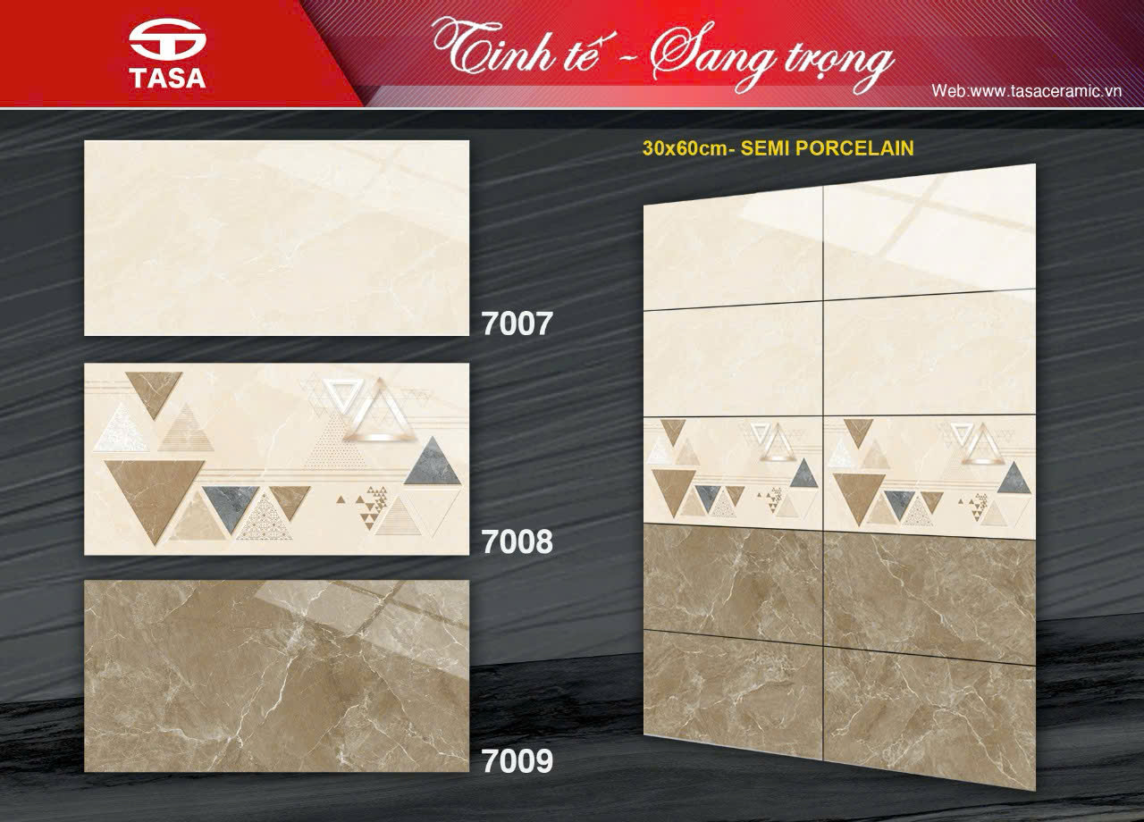 Gạch Ốp Tường Porcelain 30x60 TS 7007-7008-7009