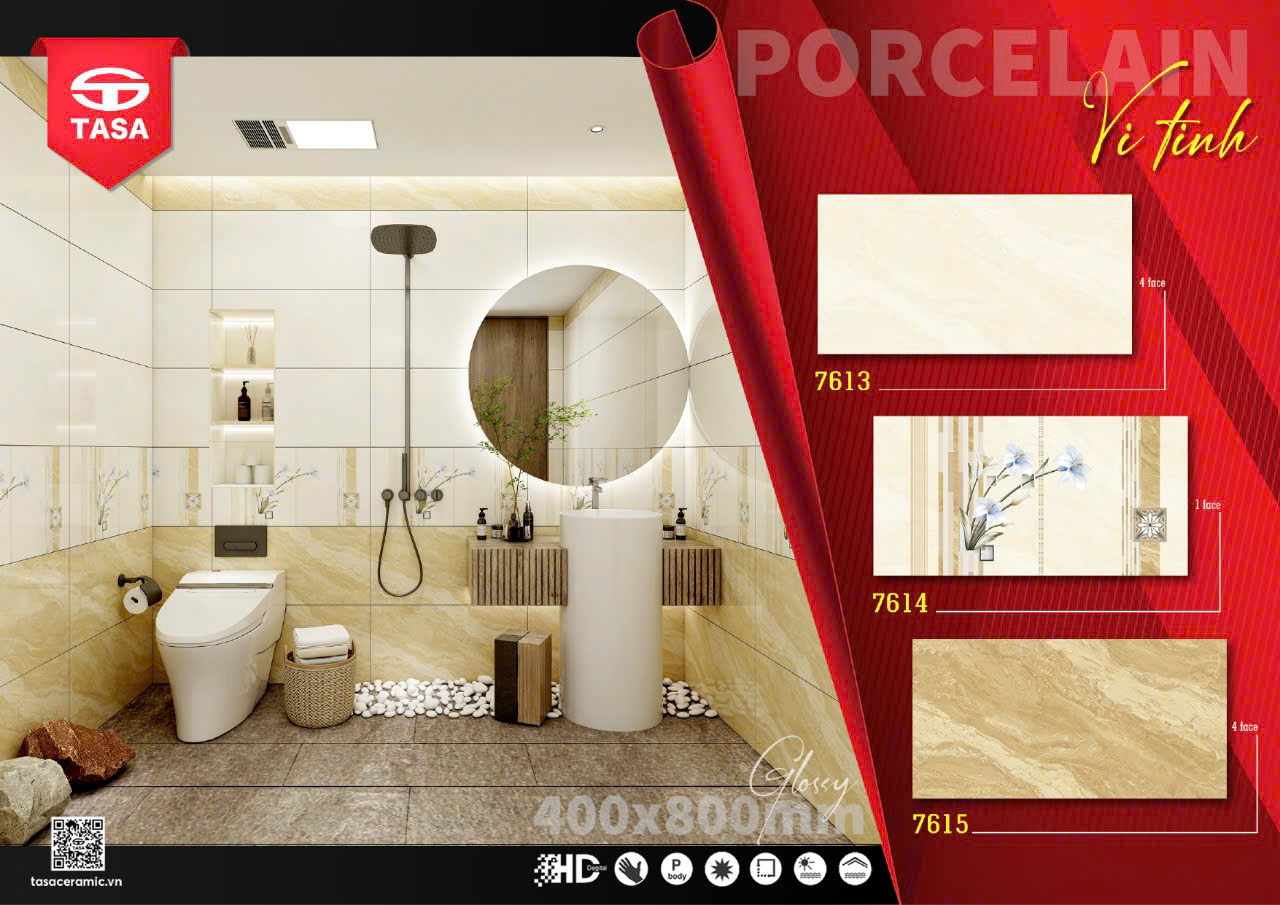 Gạch Ốp Tường Porcelain 40x80 TS 7613-7614-7615