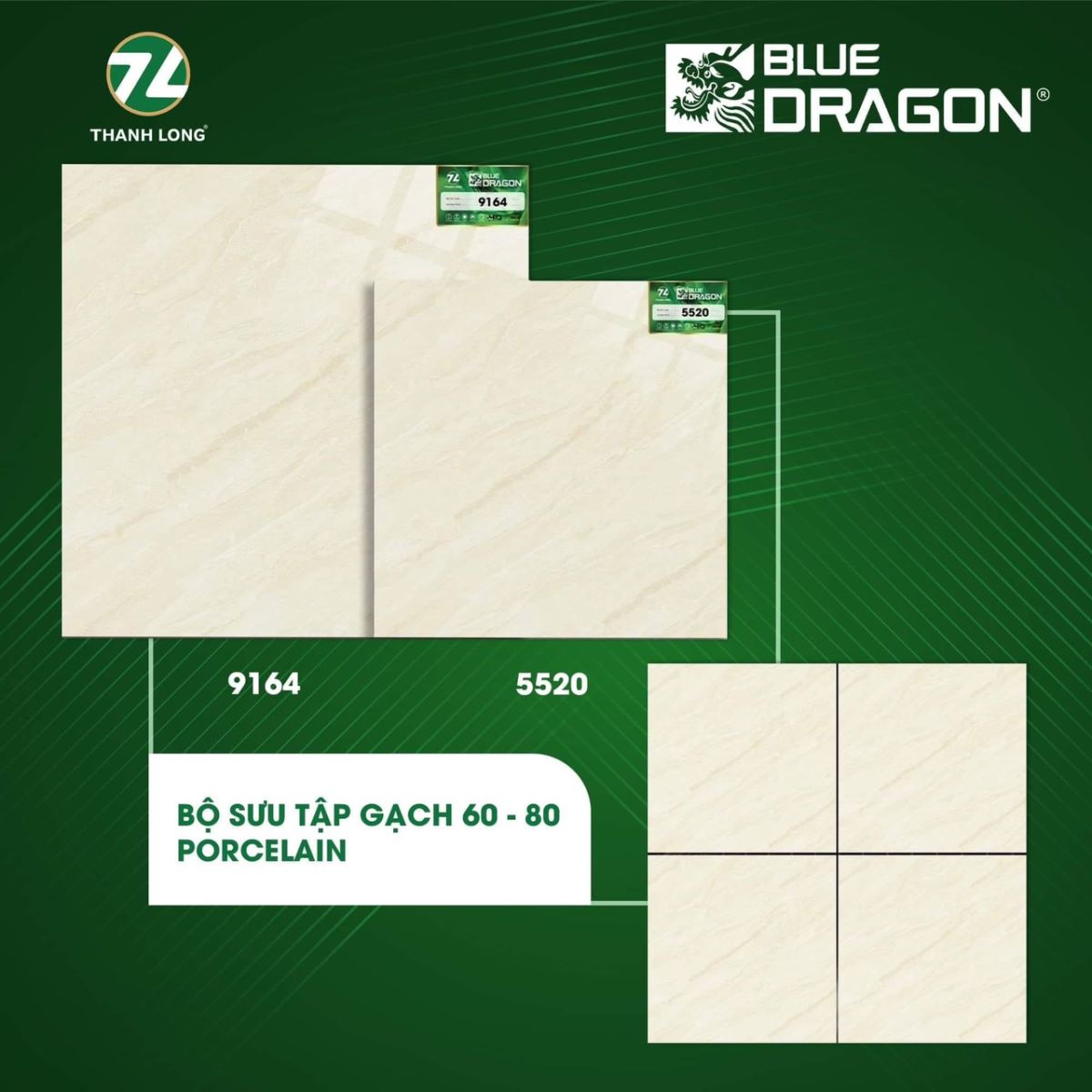 Gạch lát nền BlueDragon 80x80 9164