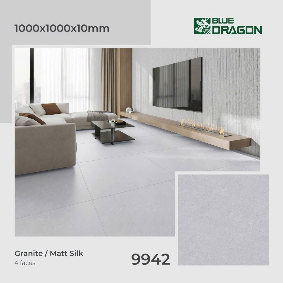 Gạch lát nền BlueDragon 100x100cm 9942