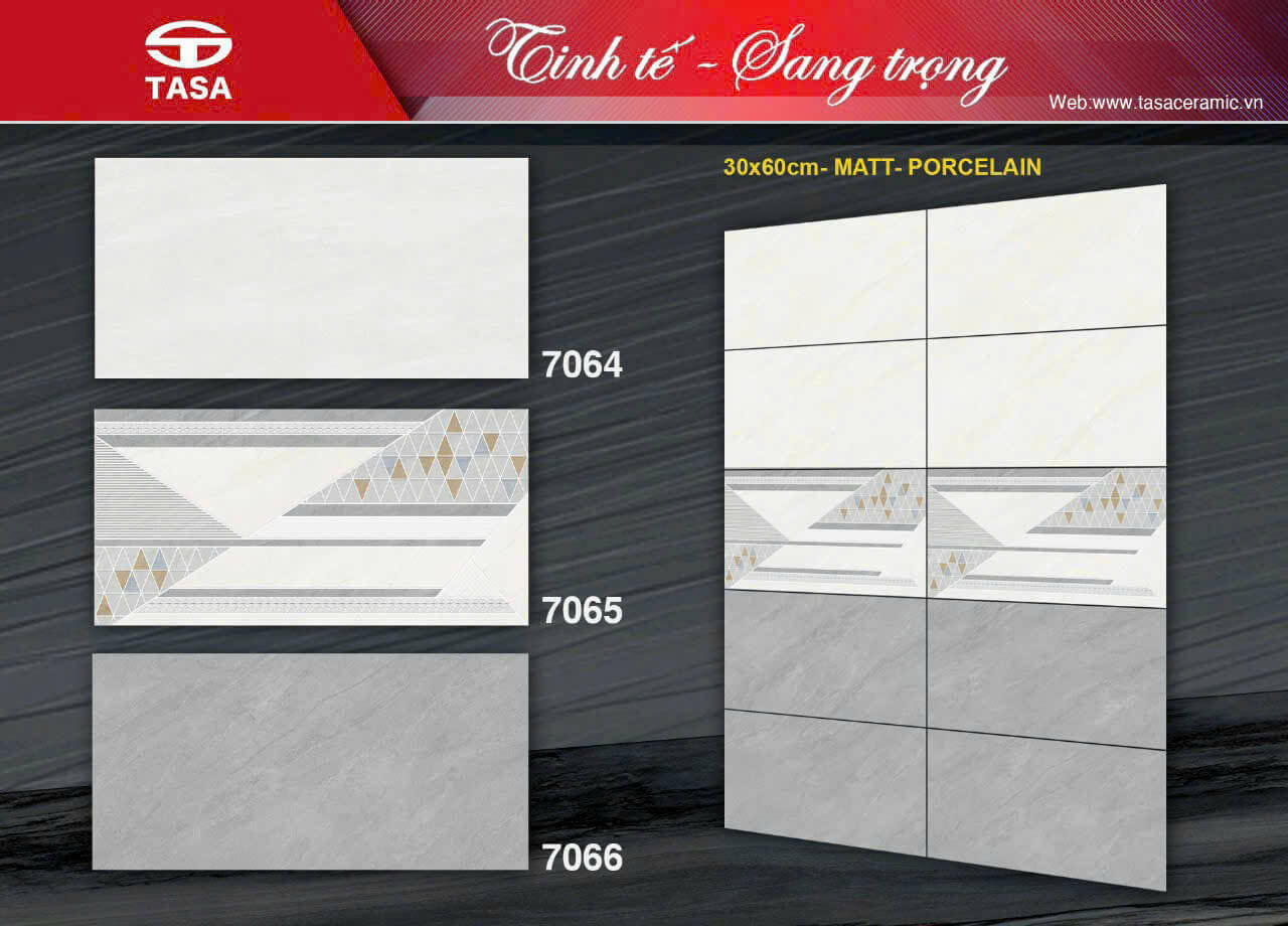 Gạch Ốp Tường Porcelain 30x60 TS 7064-7065-7066 Mờ matt