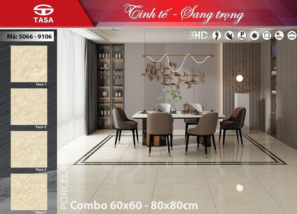 Gạch lát nền Tasa 80x80 9106