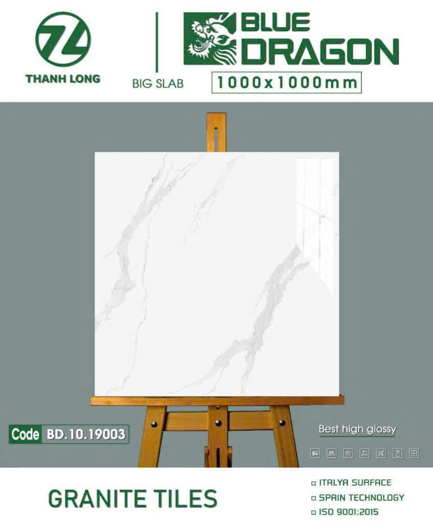 Gạch lát nền Bluedragon 100x100 19003 bóng kính