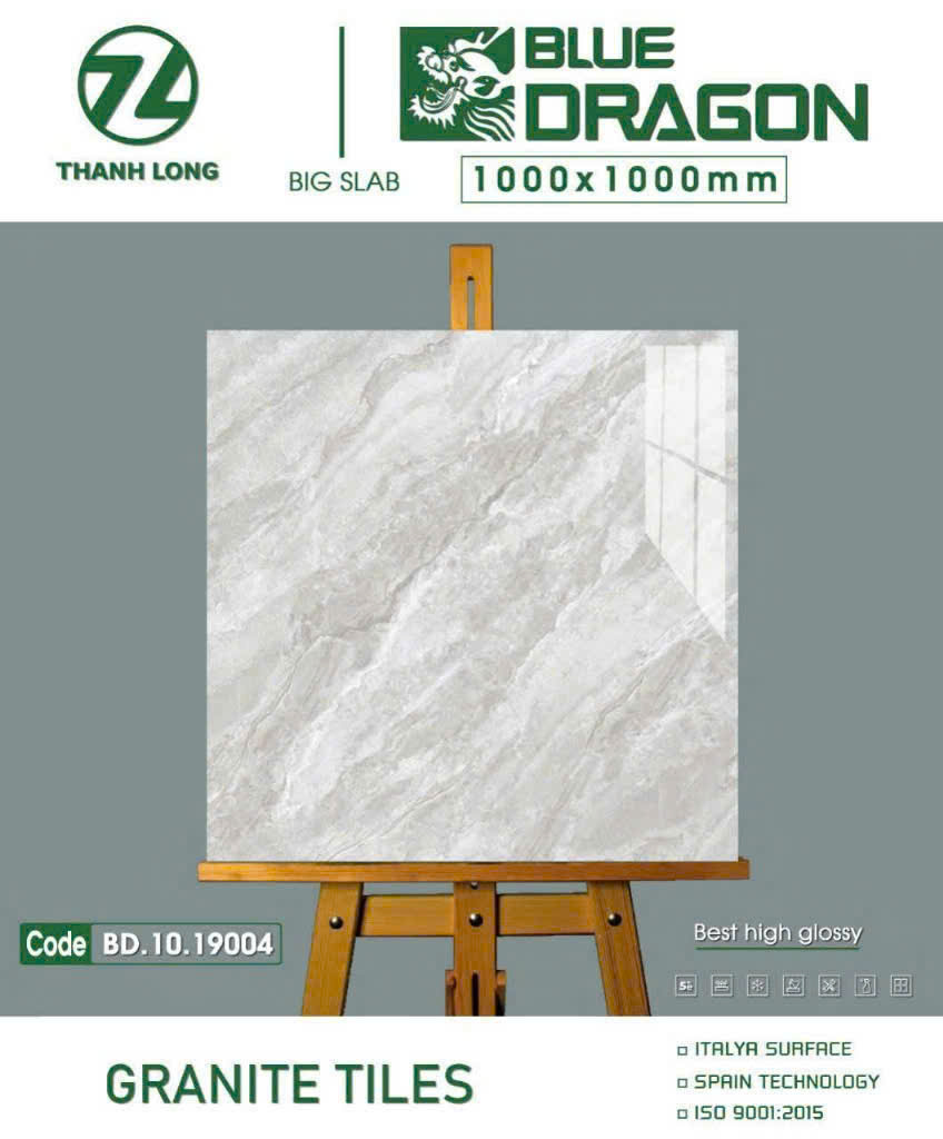 Gạch lát nền Bluedragon 100x100 19004 bóng kính