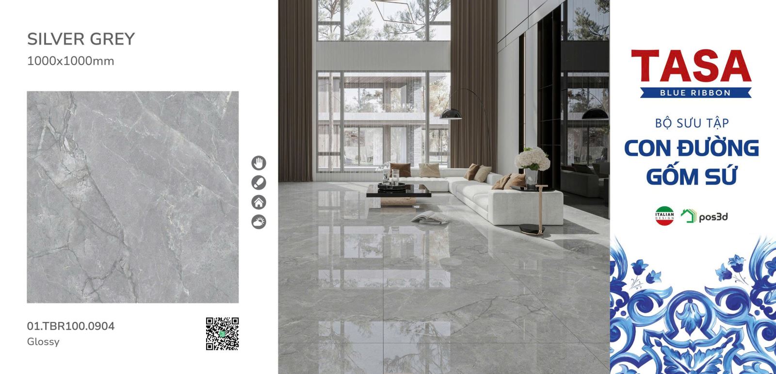 Gạch lát nền Tasa 100x100 01.TBR100.0904