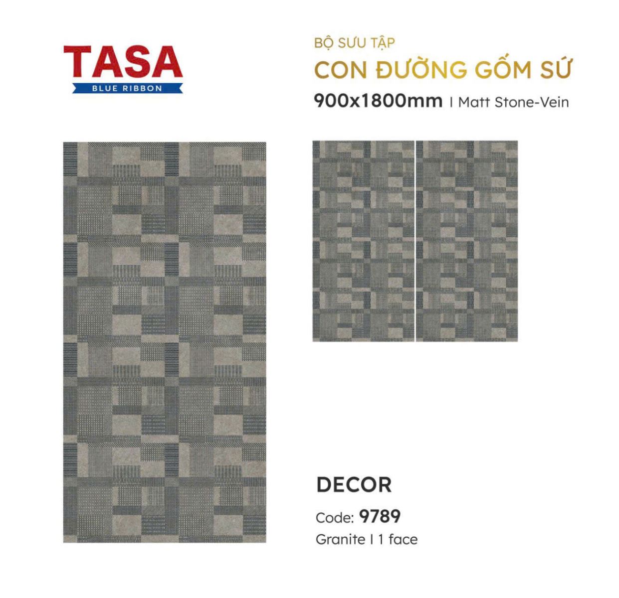 Gạch lát nền Tasa 90X180 Decor 9789