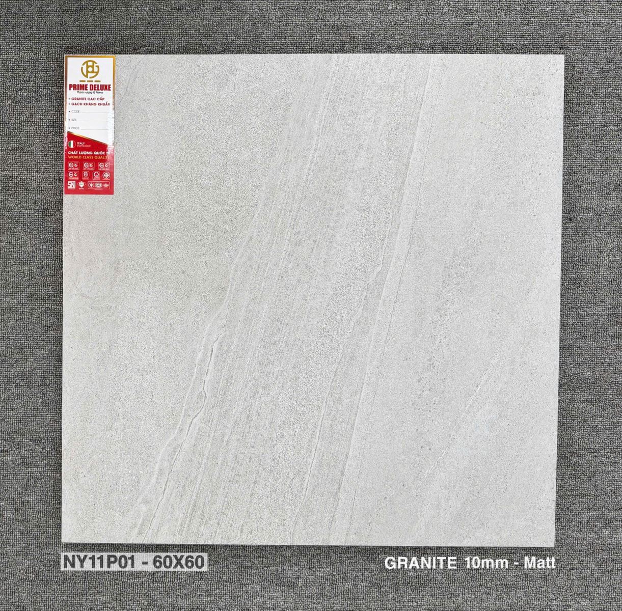 Gạch ốp lát Prime 60x60 Granite Kháng Khuẩn NY11P01