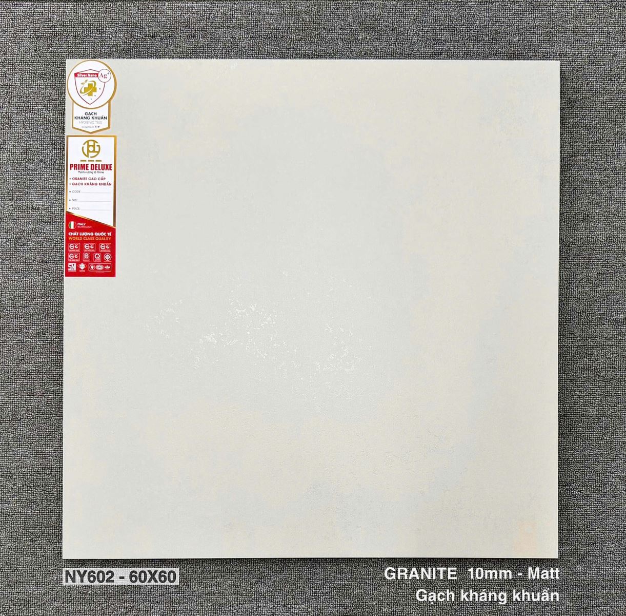 Gạch ốp lát Prime 60x60 Granite Kháng Khuẩn NY602