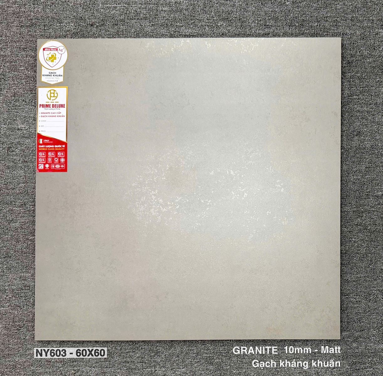 Gạch ốp lát Prime 60x60 Granite Kháng Khuẩn NY603