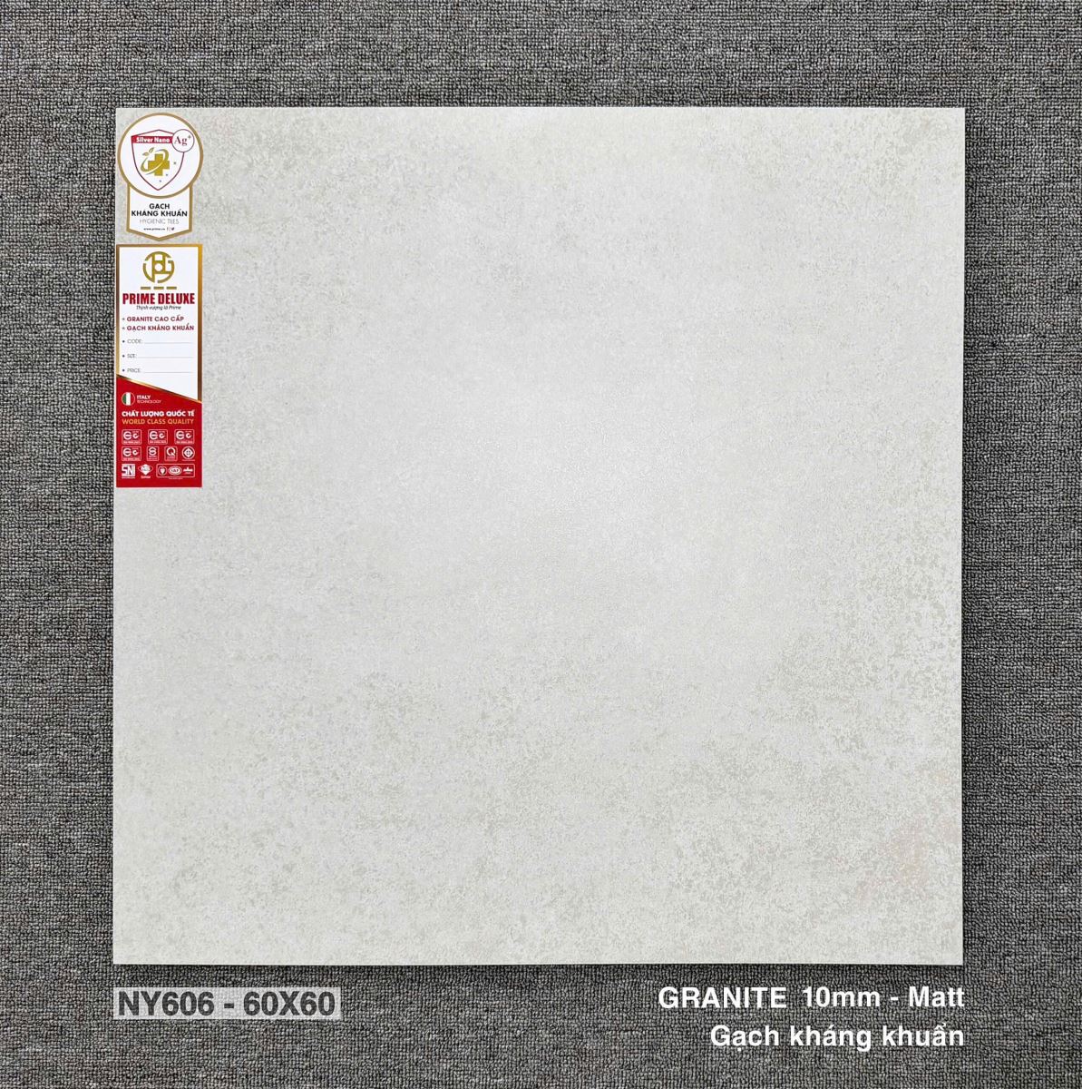 Gạch ốp lát Prime 60x60 Granite Kháng Khuẩn NY606