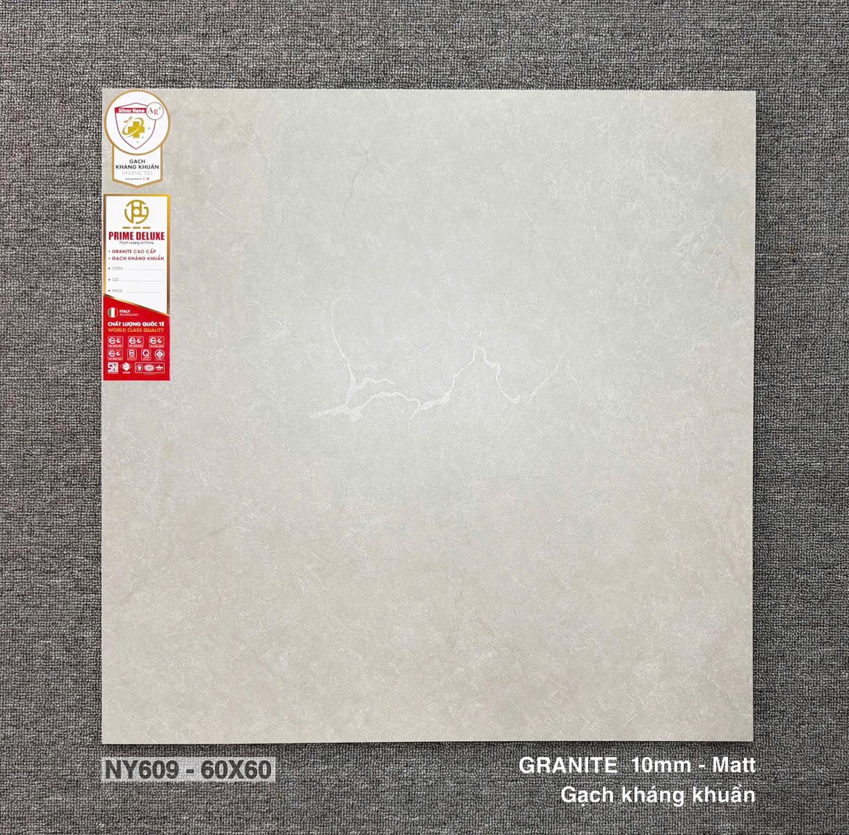 Gạch ốp lát Prime 60x60 Granite Kháng Khuẩn NY609