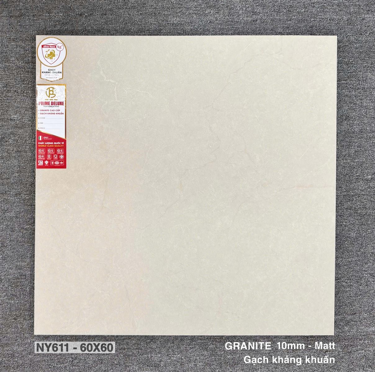 Gạch ốp lát Prime 60x60 Granite Kháng Khuẩn NY611
