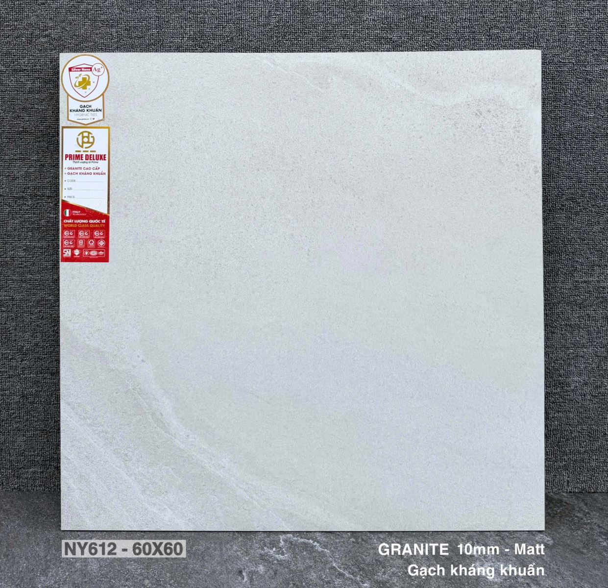 Gạch ốp lát Prime 60x60 Granite Kháng Khuẩn NY612