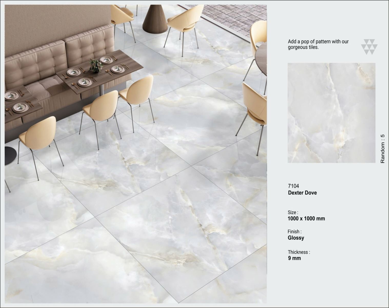 Gạch Ấn Độ 100x100 Dexter Dove MTH 7104 7